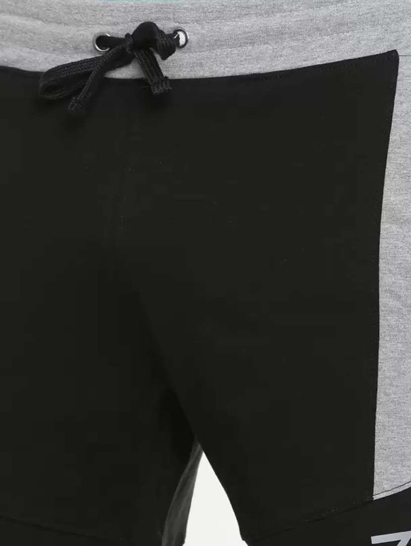 men black mid rise regular fit shorts - 21576027 -  Standard Image - 3