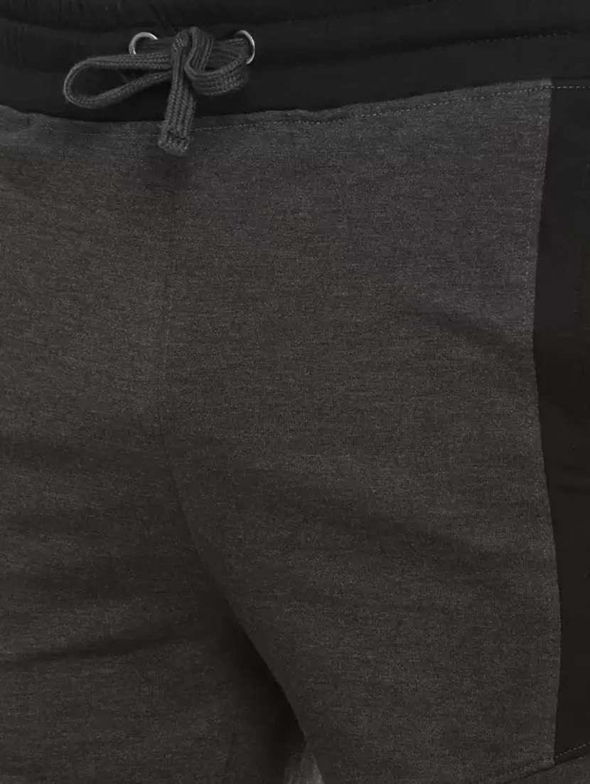 men charcoal mid rise regular fit shorts - 21576029 -  Standard Image - 3
