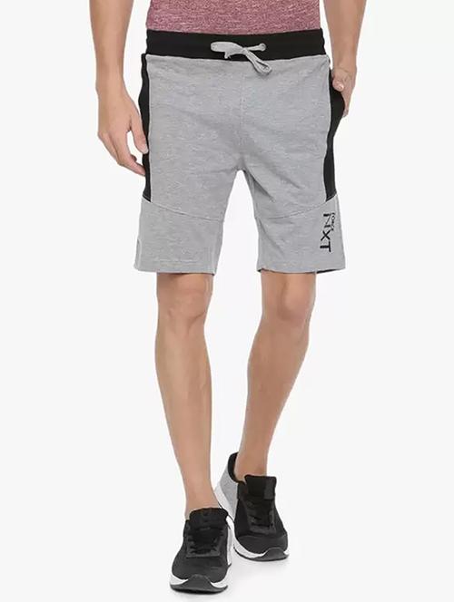 men grey mid rise regular fit shorts - 21576030 - Standard Image - 0