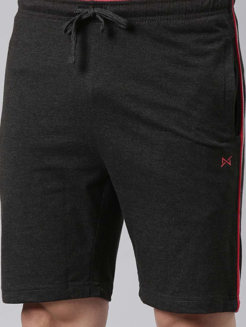 men pack of 2 solid regular fit shorts - 21576041 -  Standard Image - 3