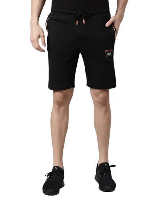 men black mid rise regular fit shorts - 21576047 -  Standard Image - 0