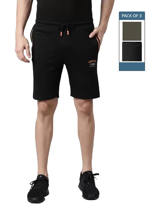 men pack of 2 solid regular fit shorts - 21576057 -  Standard Image - 0