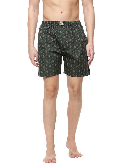 men printed mid rise boxers - 21576074 - Standard Image - 0