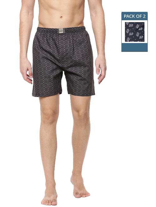 men pack of 2 printed mid rise boxers - 21576080 -  Standard Image - 0