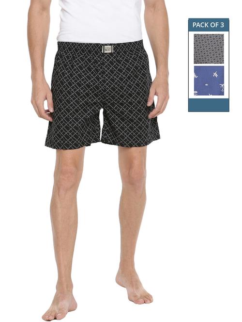 men pack of 3 printed mid rise boxers - 21576081 - Standard Image - 0