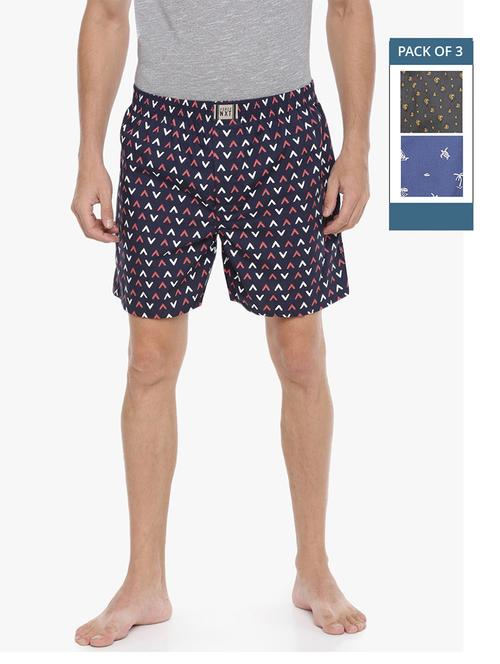 men pack of 3 printed mid rise boxers - 21576082 -  Standard Image - 0