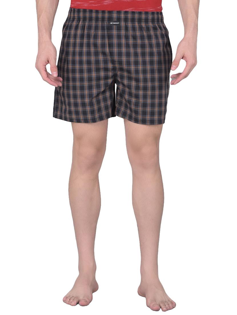 men black checkered mid rise boxers