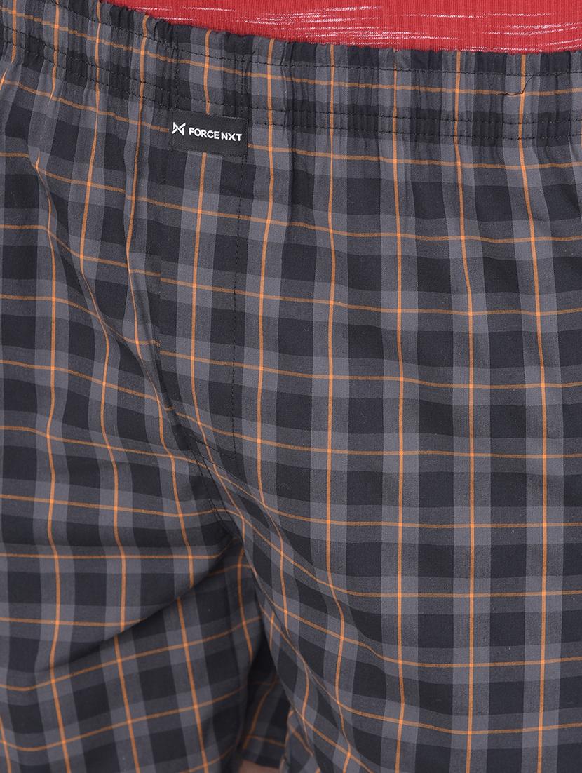 men black checkered mid rise boxers - 21576084 - Standard Image - 3