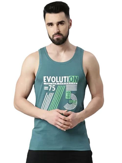 men printed sleeveless sports vest - 21576102 - Standard Image - 0