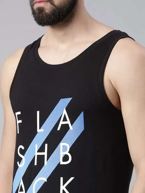 men printed sleeveless sports vest - 21576106 -  Standard Image - 3
