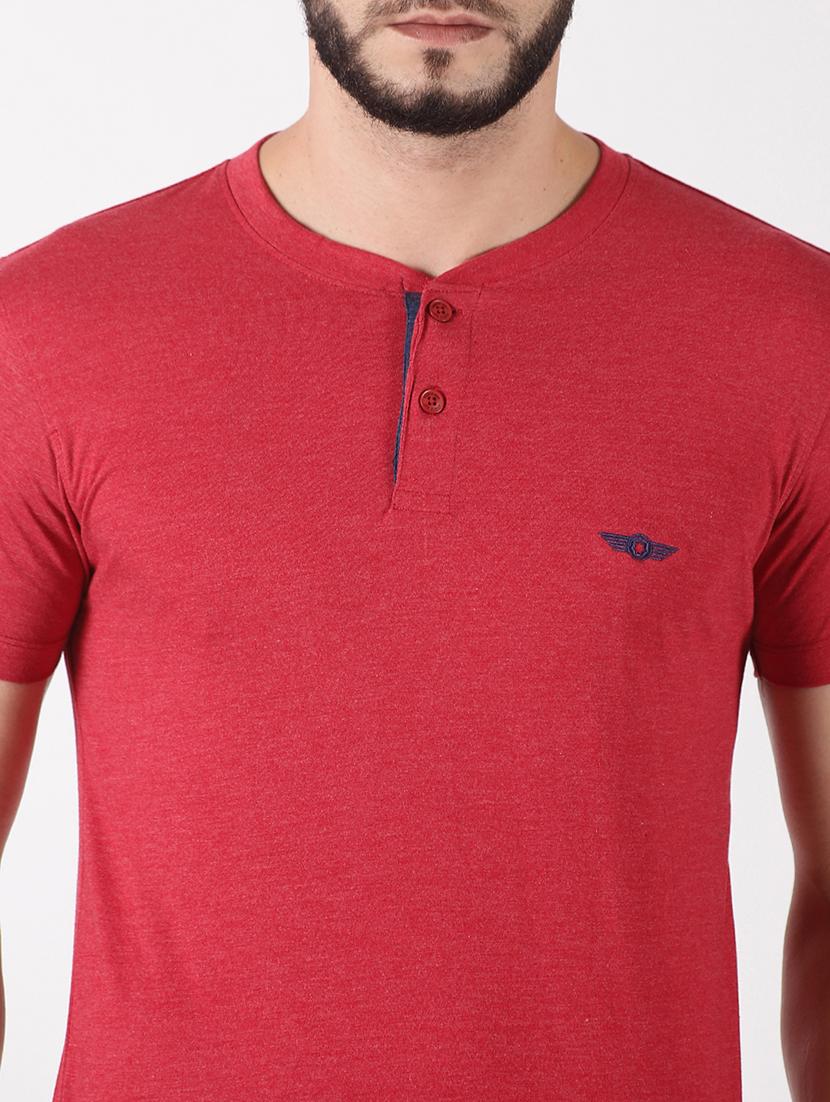 men pack of 2 solid henley neck short sleeves t-shirt - 21576168 - Standard Image - 3