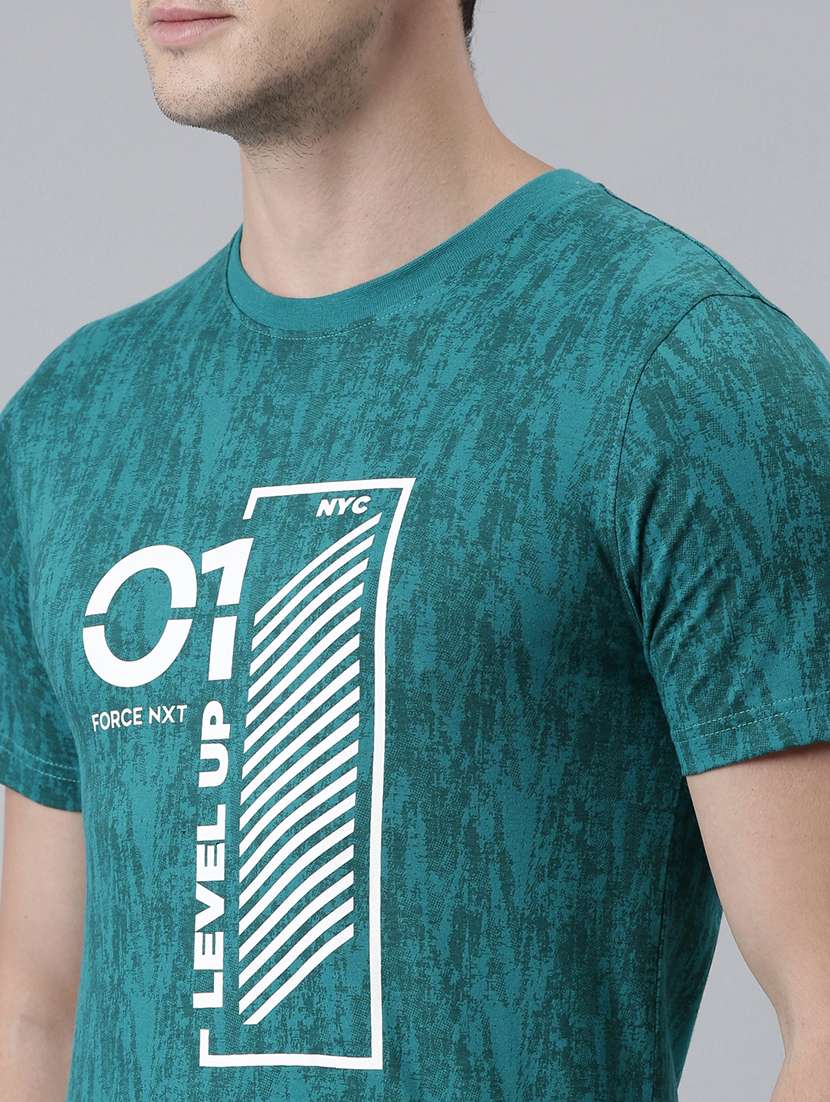 men round neck typographic short sleeves t-shirt - 21576177 -  Standard Image - 3