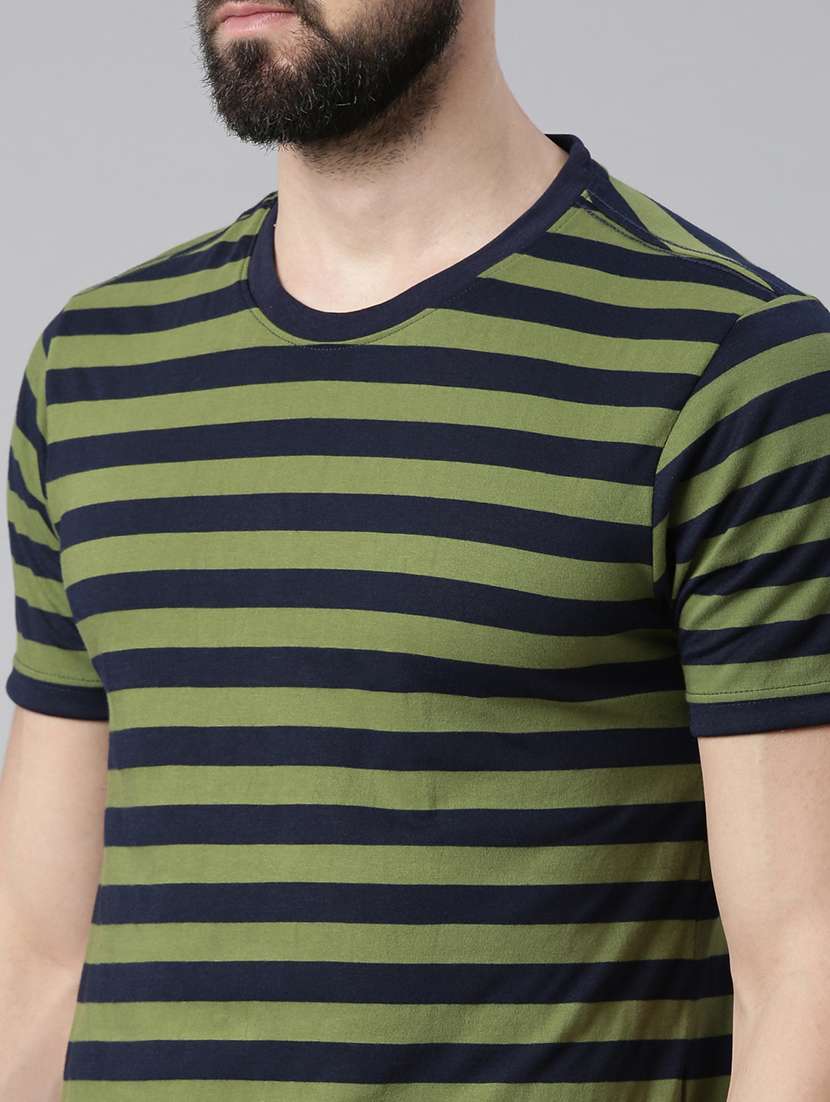 men round neck striped short sleeves t-shirt - 21576187 -  Standard Image - 3
