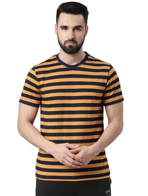 men round neck striped short sleeves t-shirt - 21576191 -  Standard Image - 0