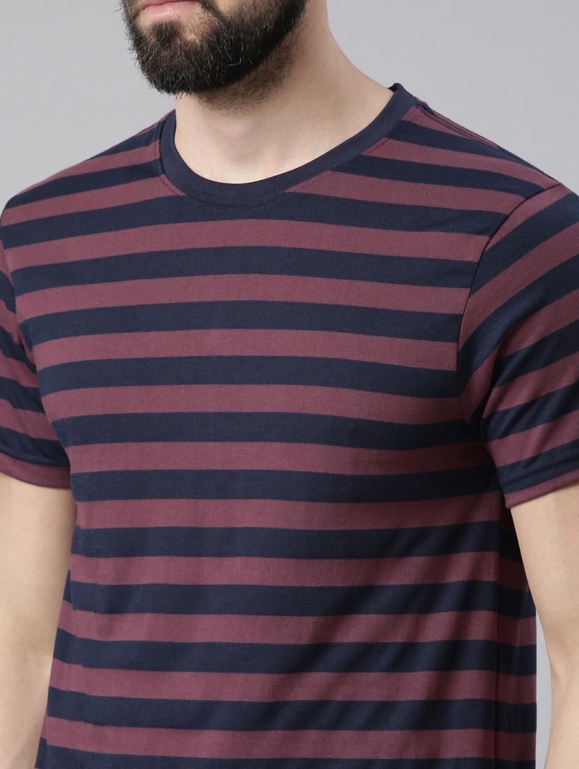 men pack of 2 round neck striped short sleeves t-shirt - 21576195 -  Standard Image - 3