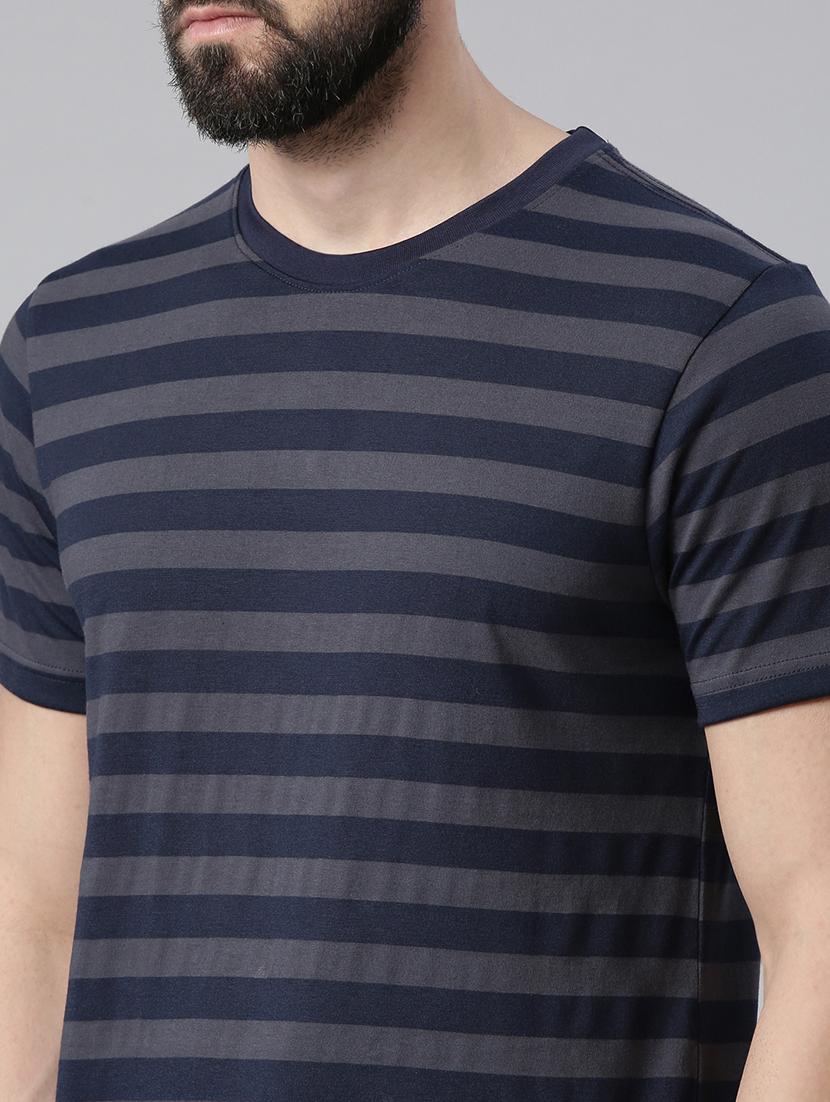 men pack of 3 round neck striped short sleeves t-shirt - 21576197 - Standard Image - 3