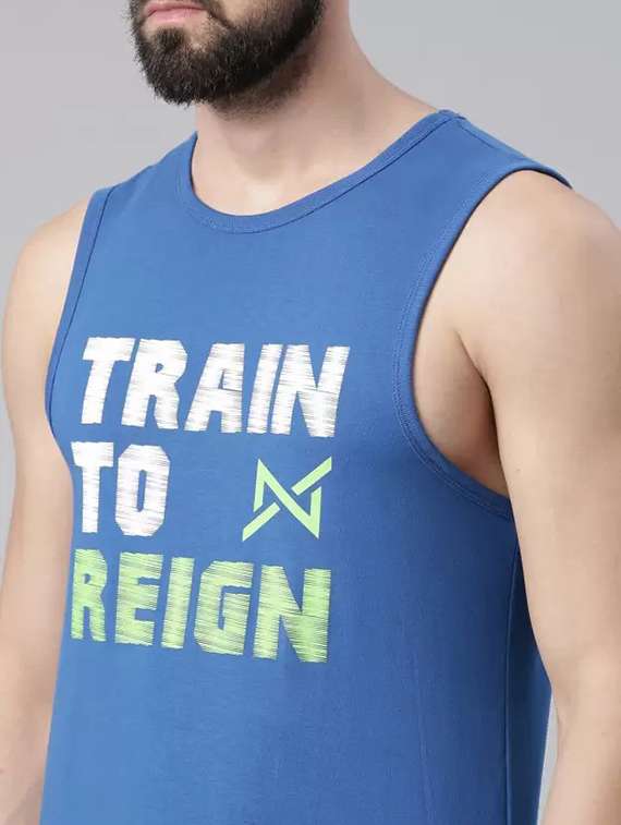 men typographic round neck vests - 21576202 - Standard Image - 3