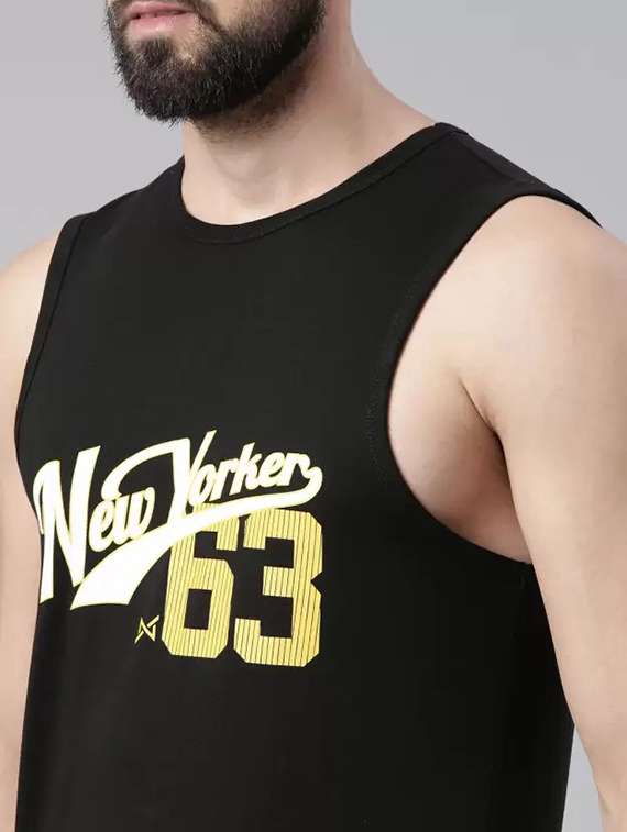 men pack of 2 printed round neck vests - 21576207 -  Standard Image - 3