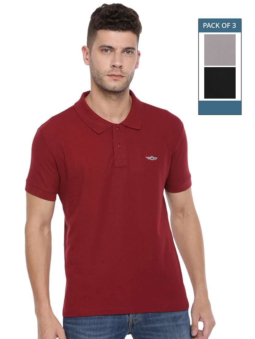 men solid pack of 3 short sleeve t-shirt