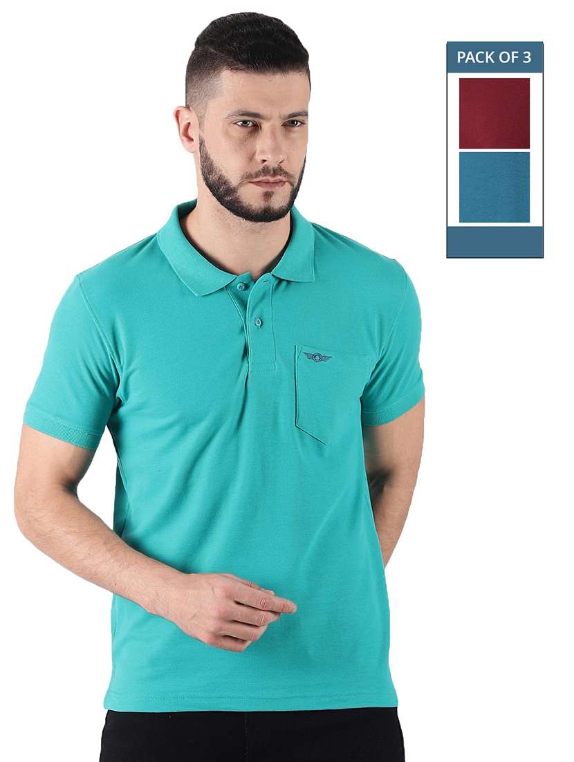 men solid pack of 3 short sleeve t-shirt