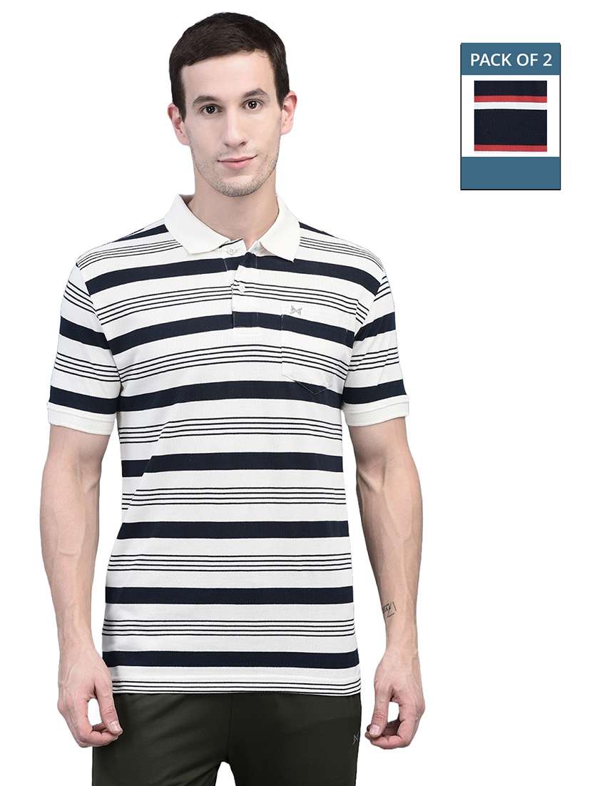 men stripe pack of 2 short sleeve t-shirts - 21576337 - Zoom Image - 0