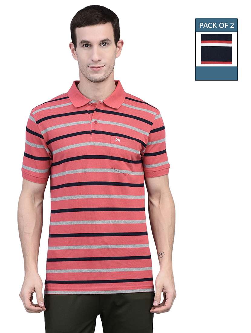 men stripe pack of 2 short sleeve t-shirts - 21576338 - Zoom Image - 0