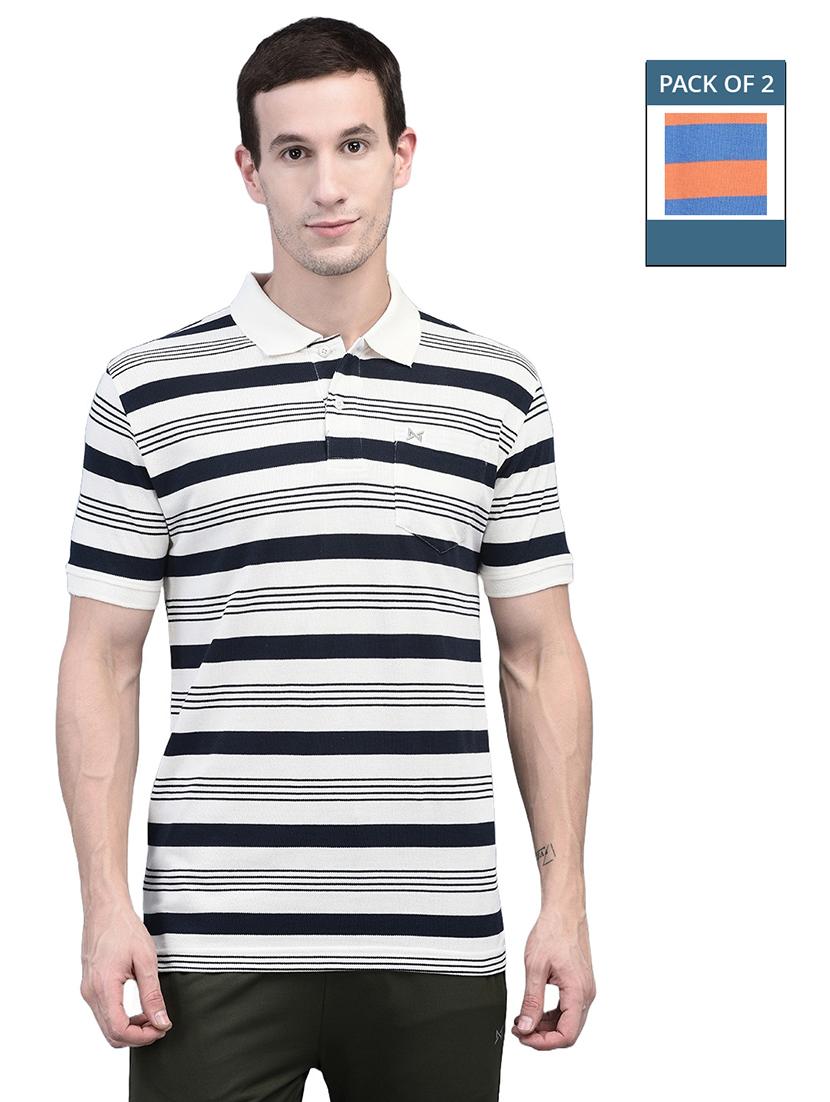 men stripe pack of 2 short sleeve t-shirts