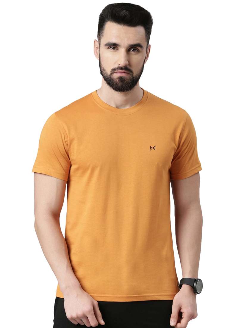 men solid short sleeve t-shirt