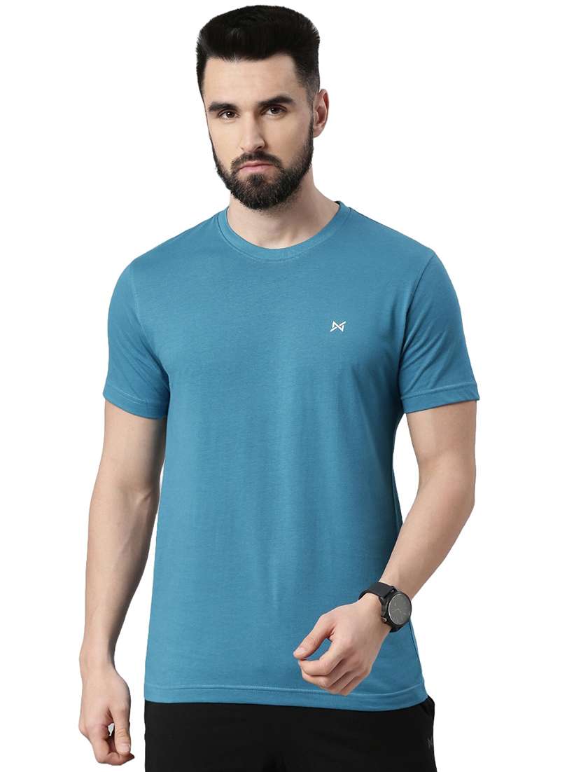 men solid short sleeve t-shirt