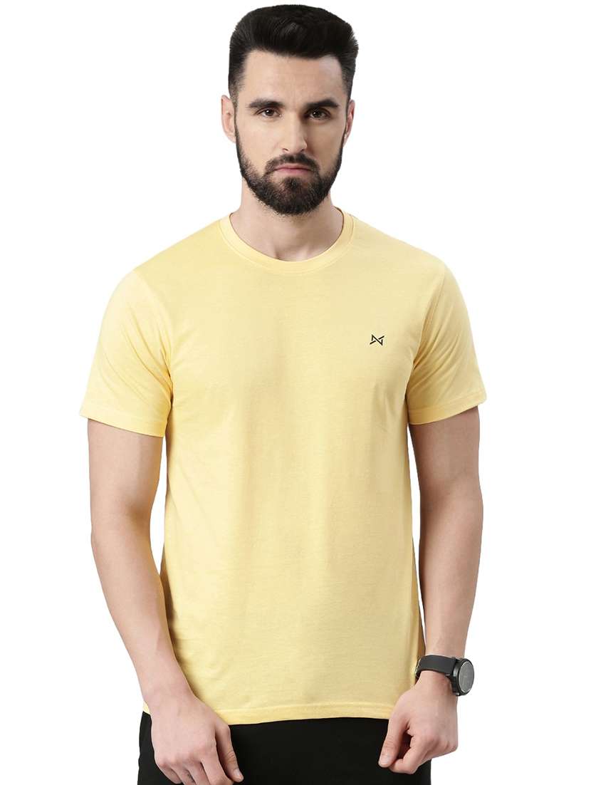 men solid short sleeve t-shirt - 21576364 -  Zoom Image - 0