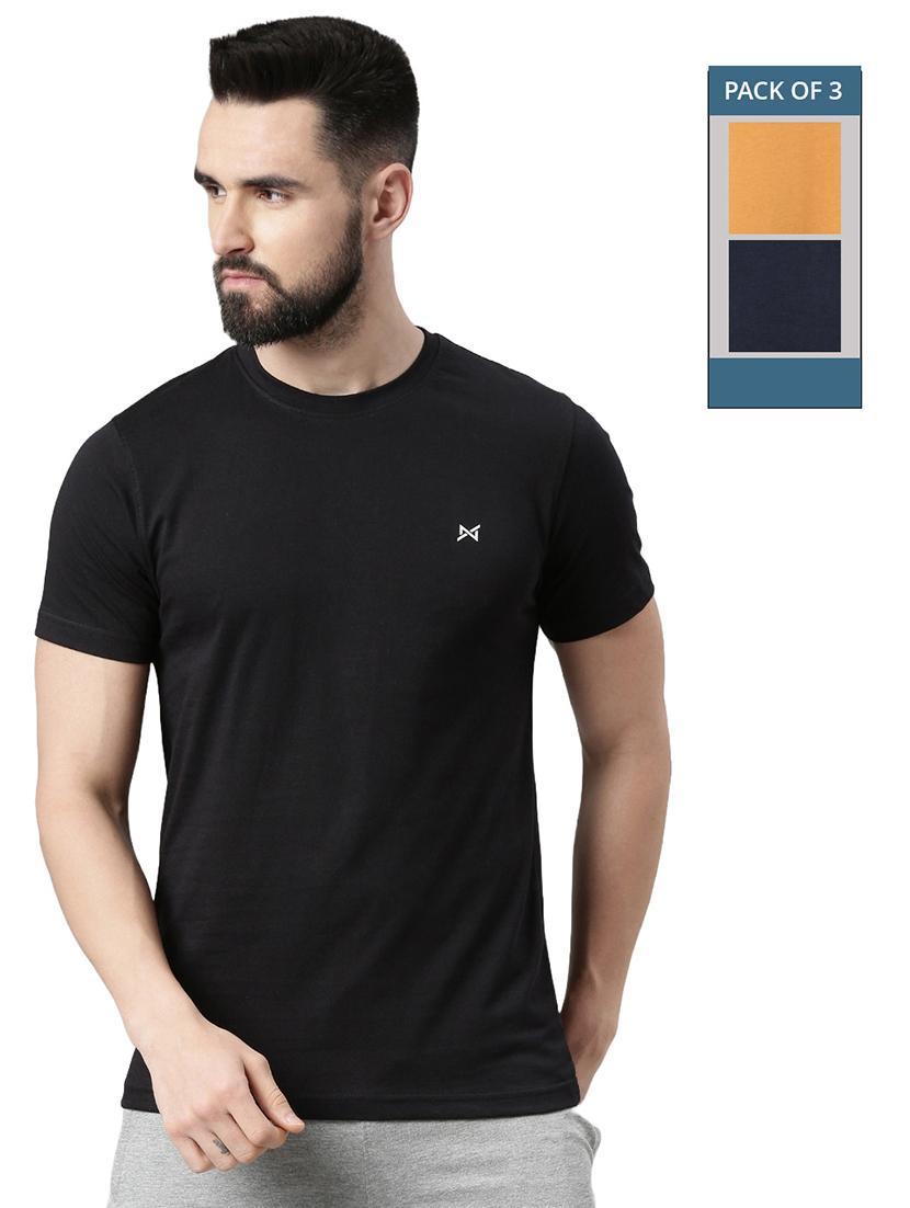 men solid pack of 3 short sleeve t-shirt - 21576383 -  Zoom Image - 0