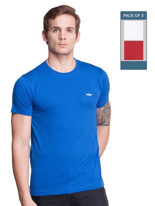 men solid pack of 3 short sleeve t-shirt - 21576387 - Standard Image - 0