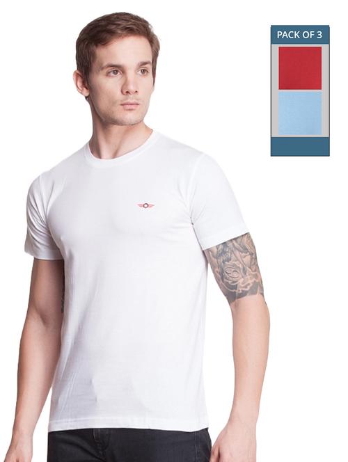 men solid pack of 3 short sleeve t-shirt - 21576388 -  Standard Image - 0