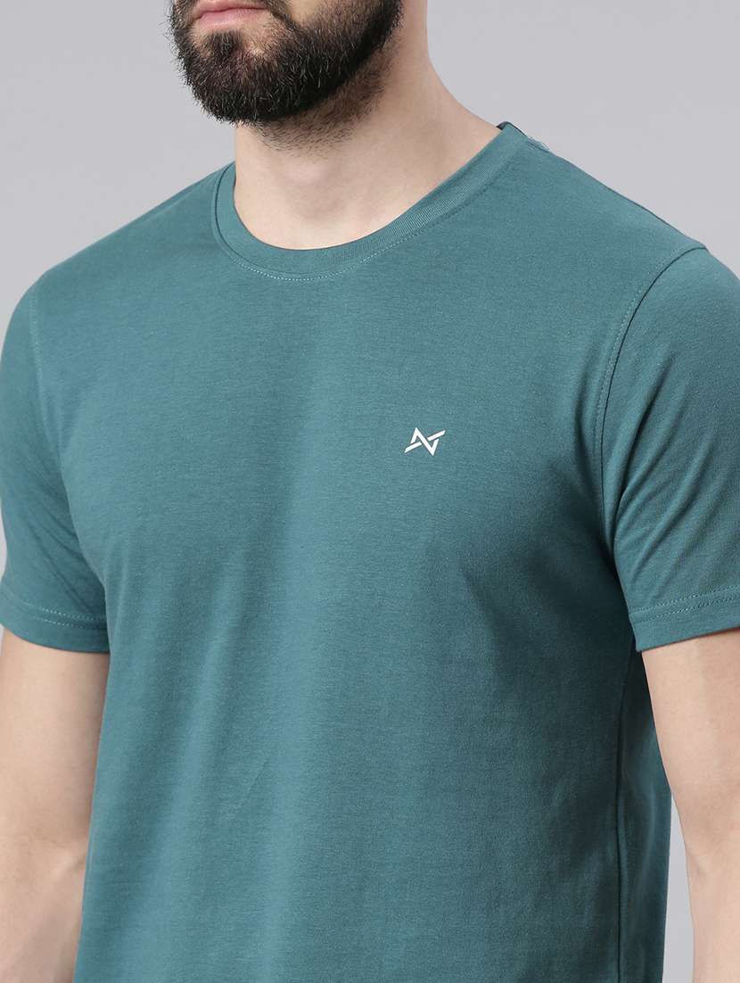 men solid pack of 3 short sleeve t-shirt - 21576389 -  Standard Image - 3