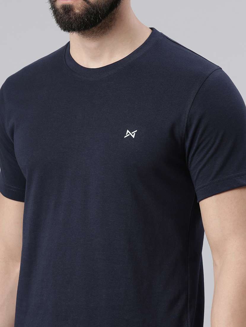 men solid pack of 3 short sleeve t-shirt - 21576394 -  Standard Image - 3