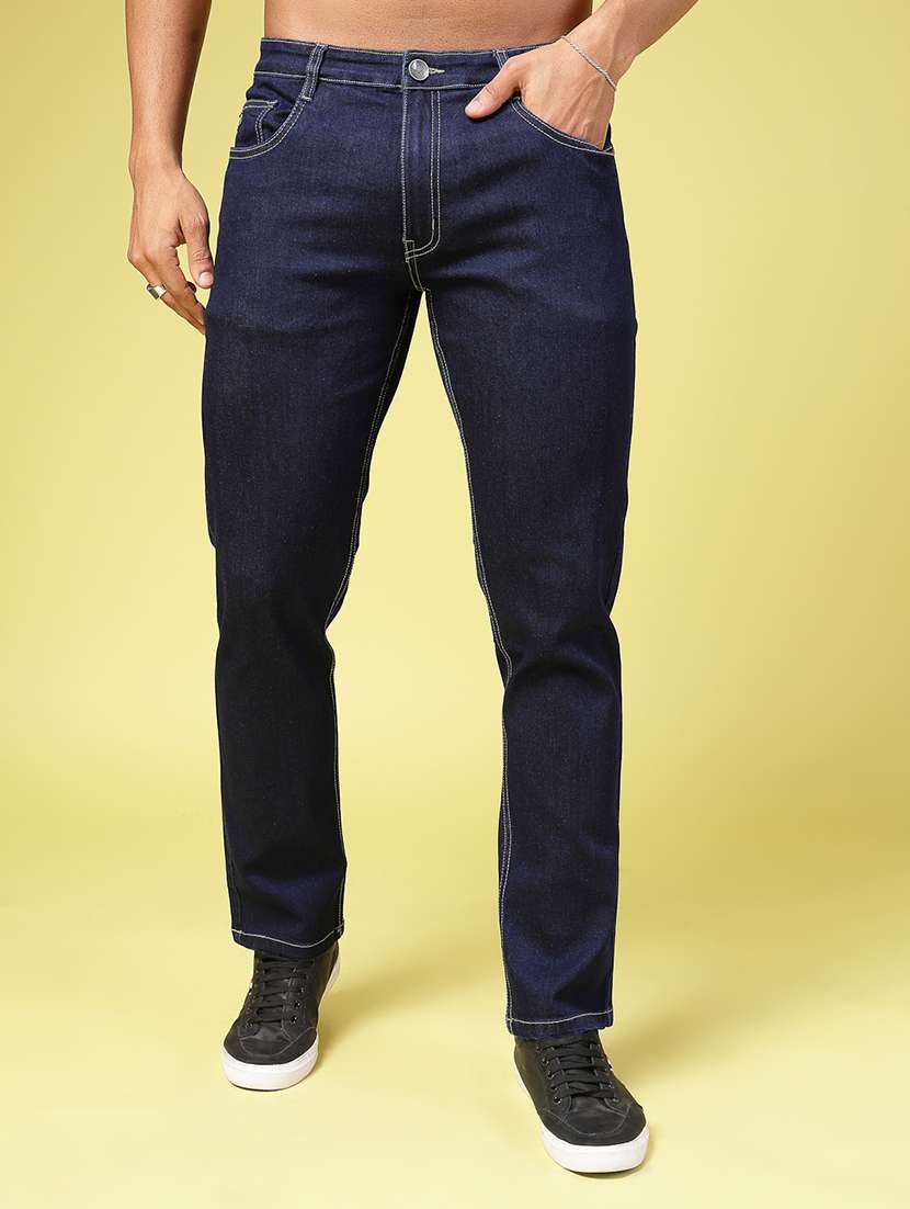 men plain slim fit denim jeans