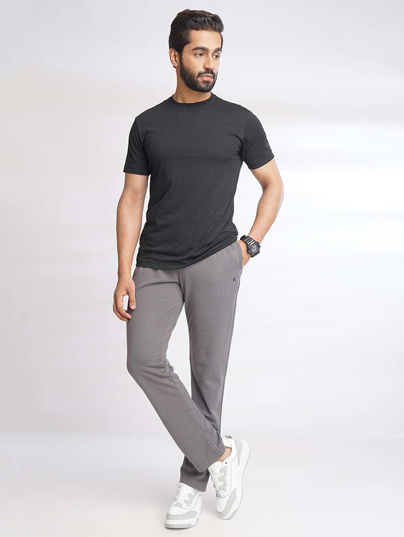 men solid regular fit track pant - 21577269 -  Standard Image - 5