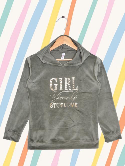 girls chest printed hooded sweatshirt - 21577317 - Standard Image - 0