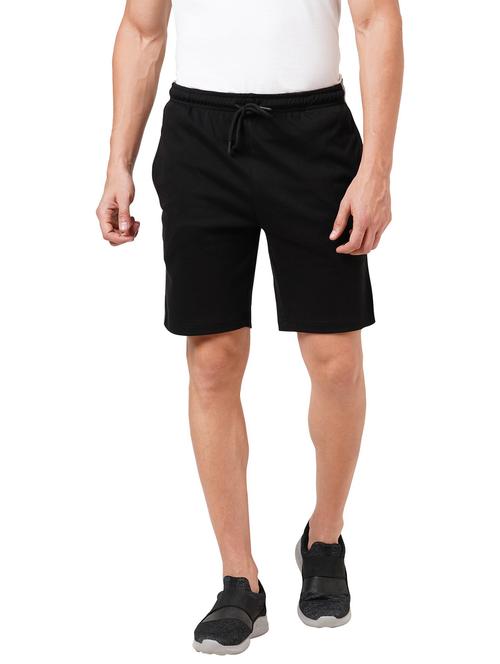 men regular fit plain mid rise shorts - 21577331 - Standard Image - 0