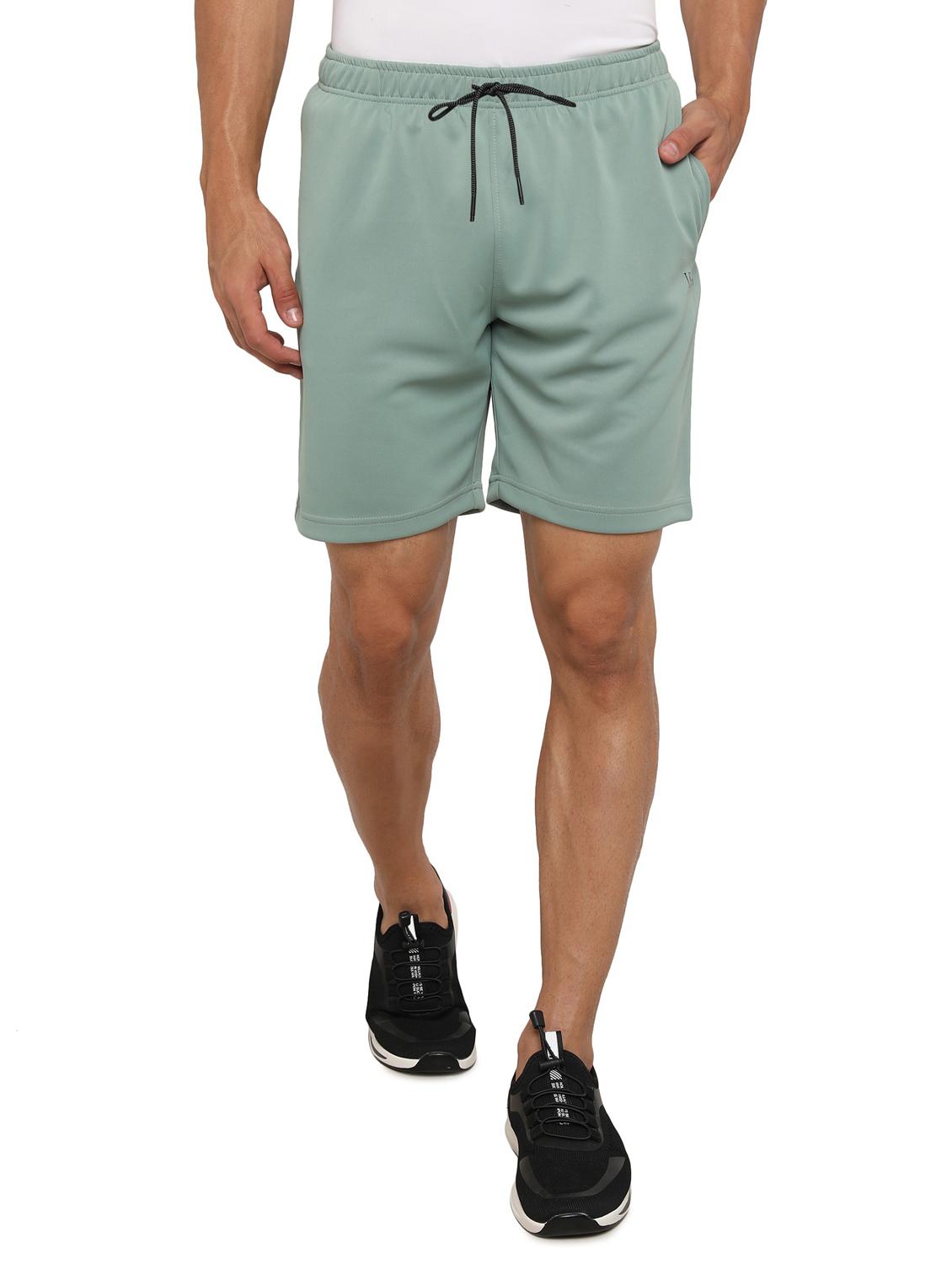 men regular fit plain mid rise shorts - 21577340 -  Zoom Image - 0