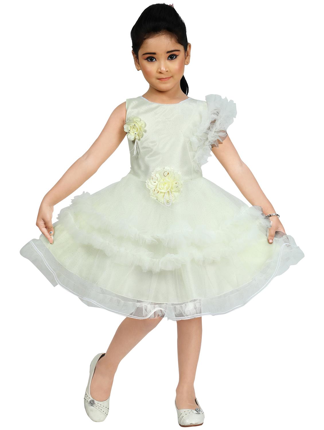 girls glitter detailed sleeveless frock - 21577426 -  Zoom Image - 0