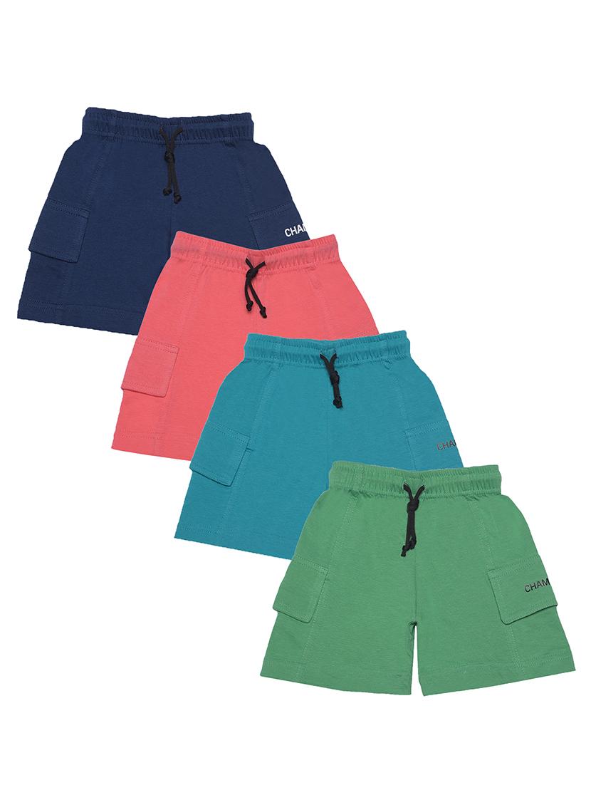 boys pack of 4 solid drawstring shorts with double pockets - 21577660 - Zoom Image - 0