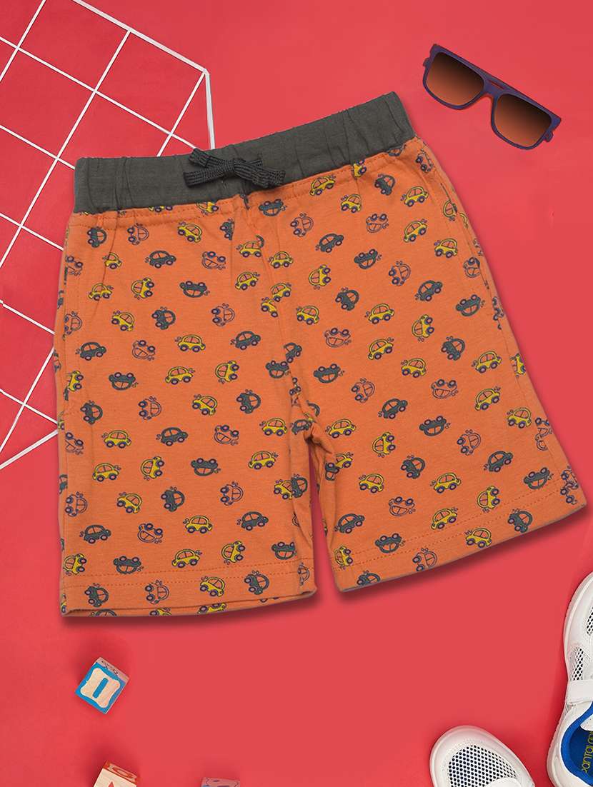 boys printed drawstring loungwear shorts 