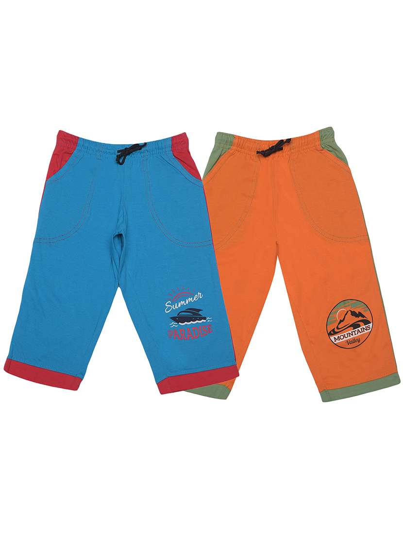 boys pack of 2 placement printed drawstring three-fourths