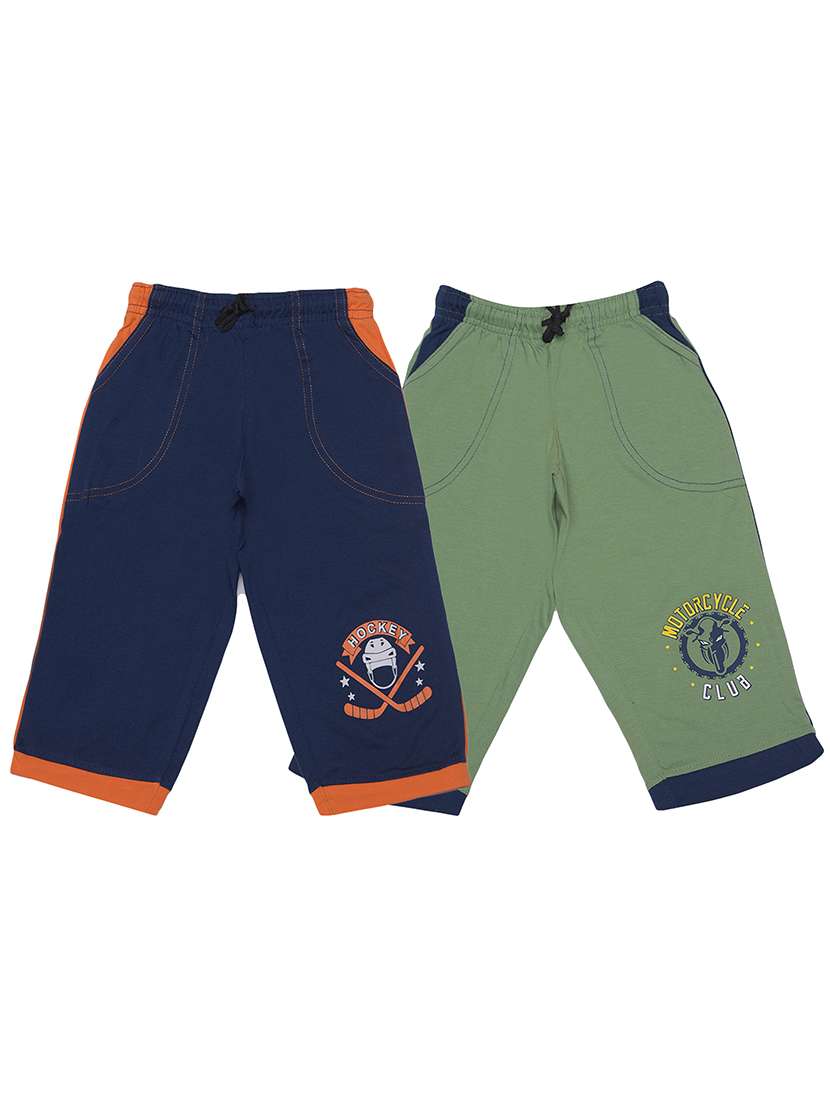 boys pack of 2 placement printed drawstring three-fourths