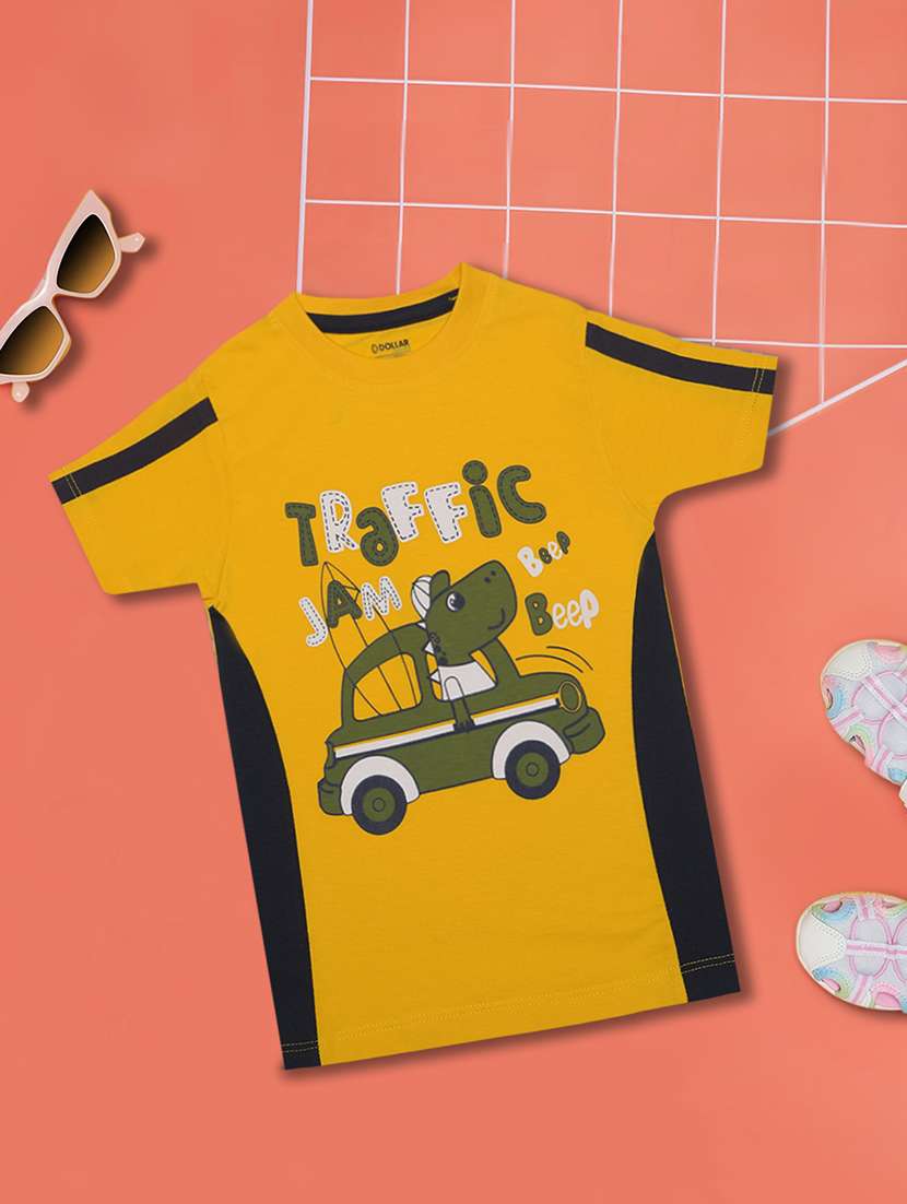 boys color block short sleeves t-shirt