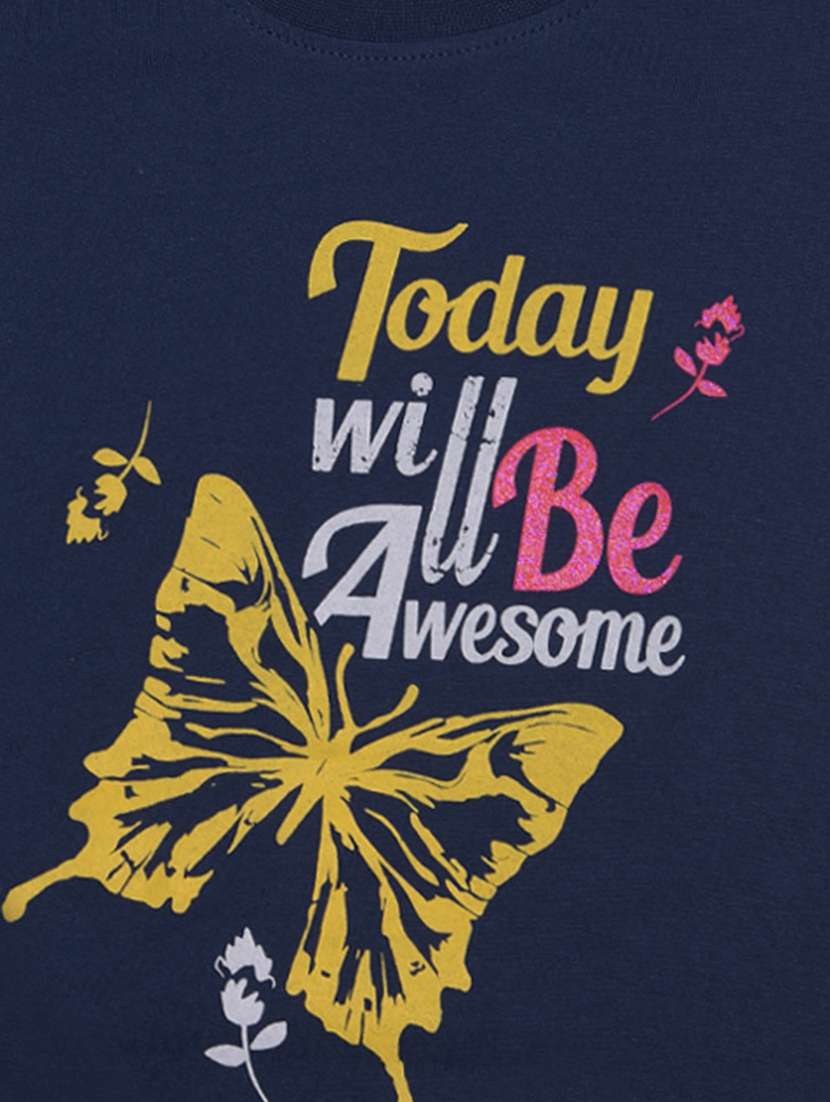 girls pack of 2 front print round neck t-shirt - 21577971 -  Standard Image - 3