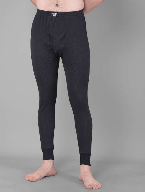 men solid mid rise thermal bottom - 21578034 -  Standard Image - 0