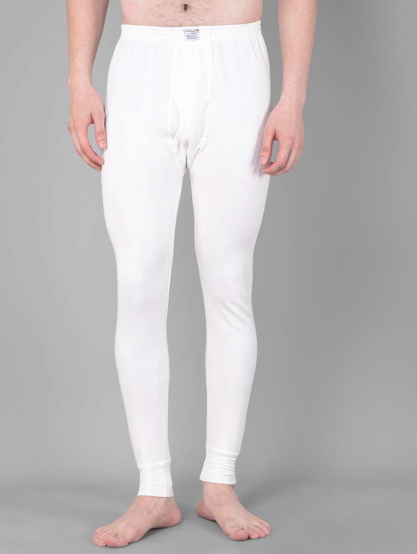 men solid full length thermal bottom