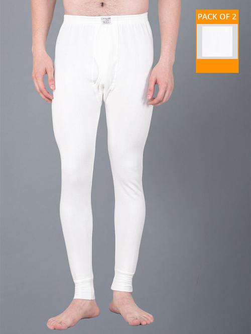 men pack of 2 solid full length thermal bottom - 21578039 - Standard Image - 0
